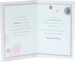 Daughter Birthday Card with Nice Sentimental Verse Luxury Card
