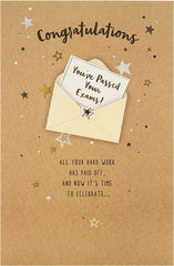 Congratulations on your Exams Card with Gold Foil Finish