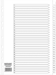 ValueX Index 1-31 A4 Card White 150gsm with White Mylar Tabs - 80050DENT