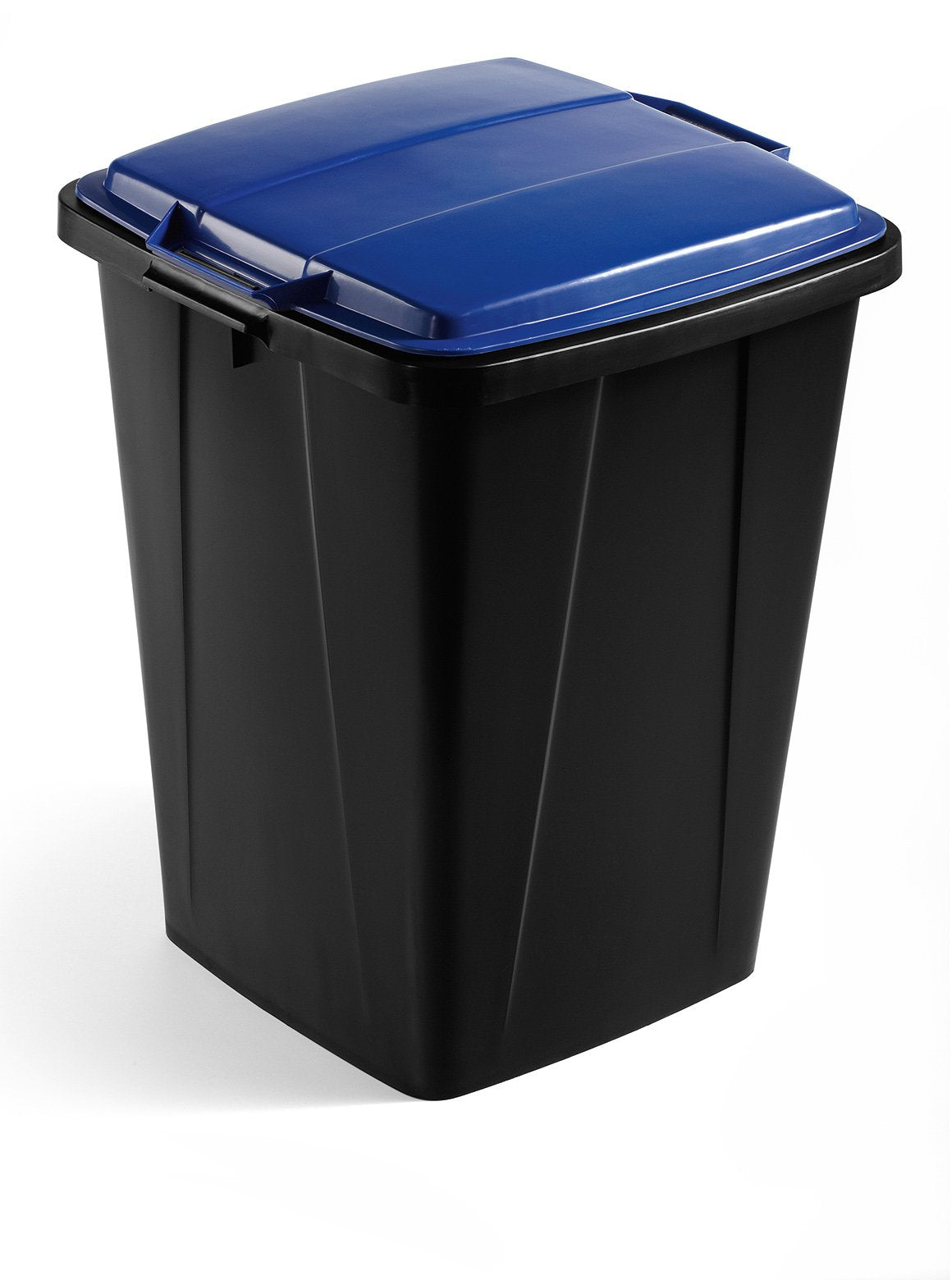 Durable DURABIN ECO 80% Recycled Plastic Waste Recycling Bin 90 Litre Black with Blue Lid - VEH2023032 DD