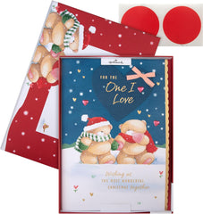 Hallmark Boxed Christmas Card for One I Love - Cute Forever Friends Winter Design, 25575201, Multicoloured