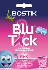 Bostik Blu Tack Original Reusable Adhesive Handy Pack 45g Pink (Pack 12) - 30605530