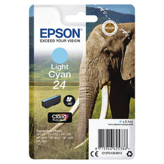 Epson 24 Elephant Light Cyan Standard Capacity Ink Cartridge 5ml - C13T24254012