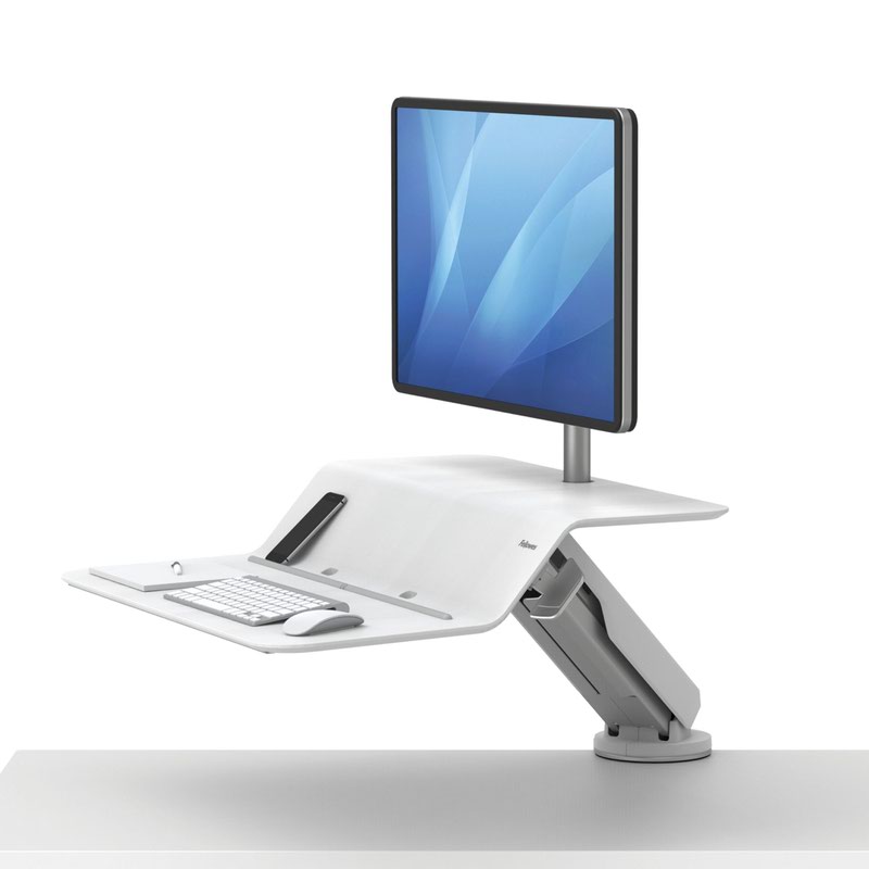 Fellowes Lotus RT Sit Stand Workstation Single White 8081701