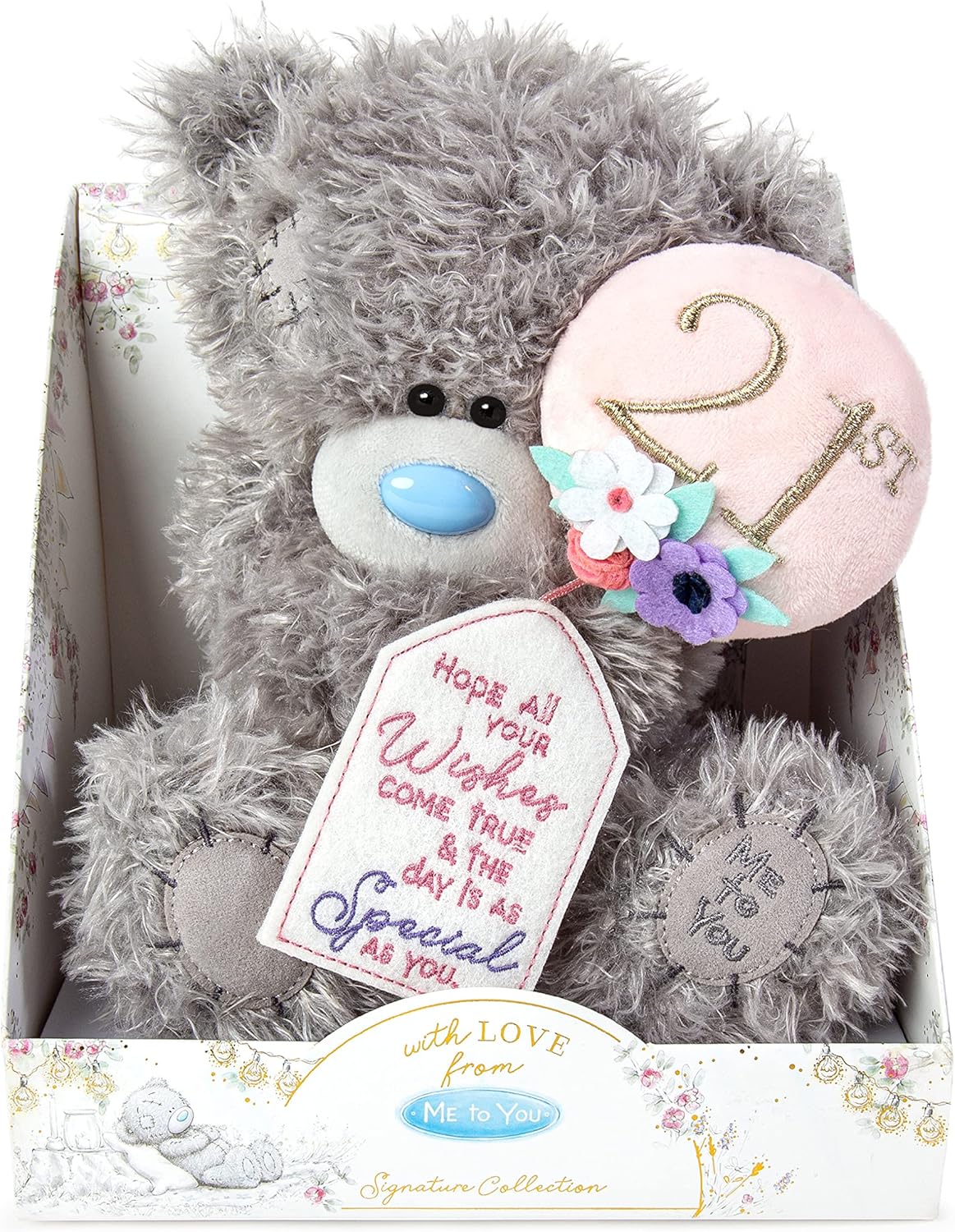 Me To You Bear 9" 21st Birthday, Grey