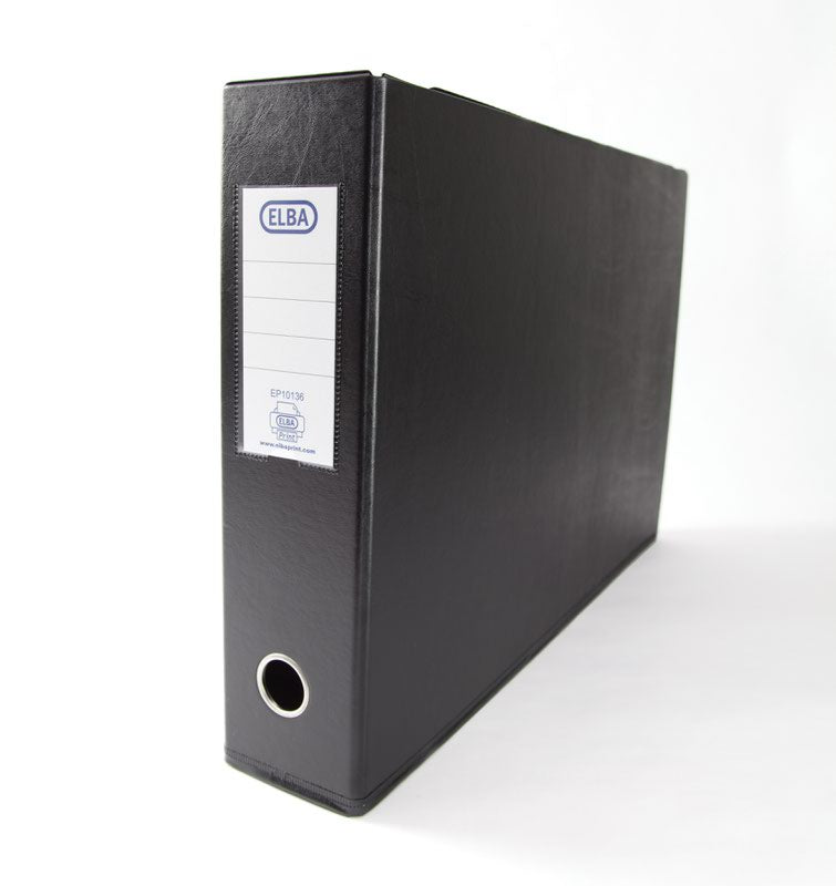 Elba Lever Arch File Polypropylene A3 90mm Spine Width Landscape Black (Pack 2) 100082430
