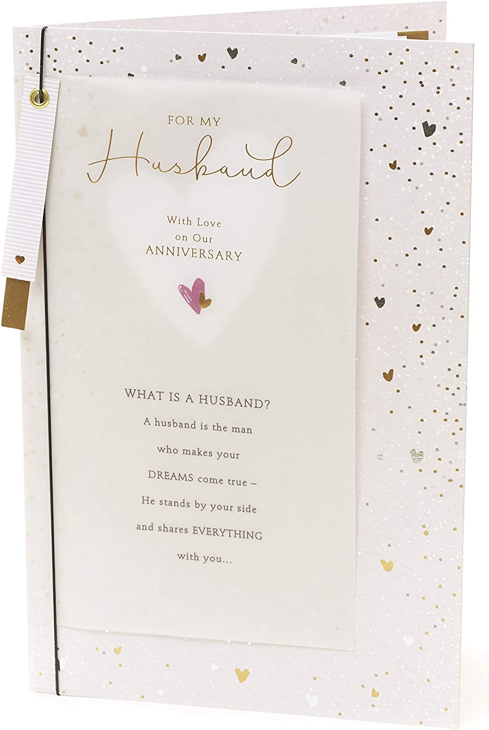 Beautiful Design Husband Anniversary Card With Sentimental Message