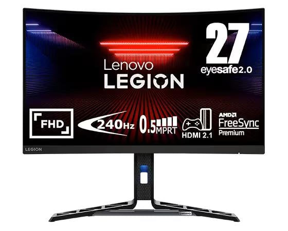 Lenovo Legion R27fc-30 27 Inch 1920 x 1080 Pixels Full HD VA Panel FreeSync Premium HDMI DisplayPort Curved Gaming Monitor