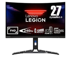 Lenovo Legion R27fc-30 27 Inch 1920 x 1080 Pixels Full HD VA Panel FreeSync Premium HDMI DisplayPort Curved Gaming Monitor