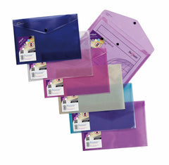 Snopake Lite Polyfile Wallet File Polypropylene A4 Assorted Colours (Pack 5) - 15411
