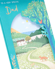 Country Scene Father's Day Card for Dad – Rustic Nature Design