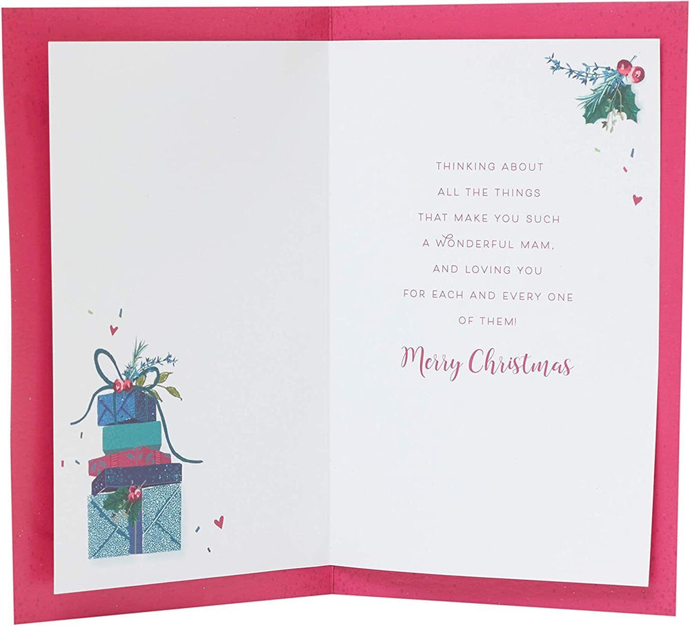 Mam Christmas Card, Christmas Card for Mam, Christmas Card for Her, Christmas Card for Mam, Mum Xmas Card