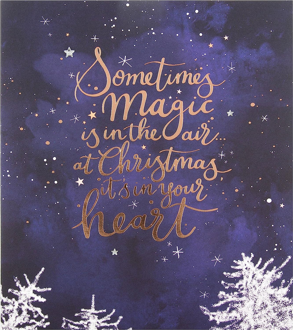 Sometimes Magic in the Air Christmas Greeting Card with Enchanting Festive Design