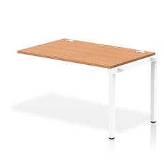 Impulse Single Row Bench Desk Extension Kit W1200 x D800 x H730mm Oak Finish White Frame - IB00361 DD