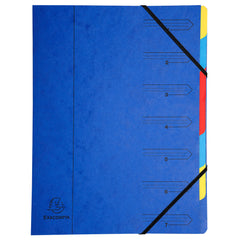 Exacompta Multipart File Manilla A4 7 Part 400gsm Blue - 54072E