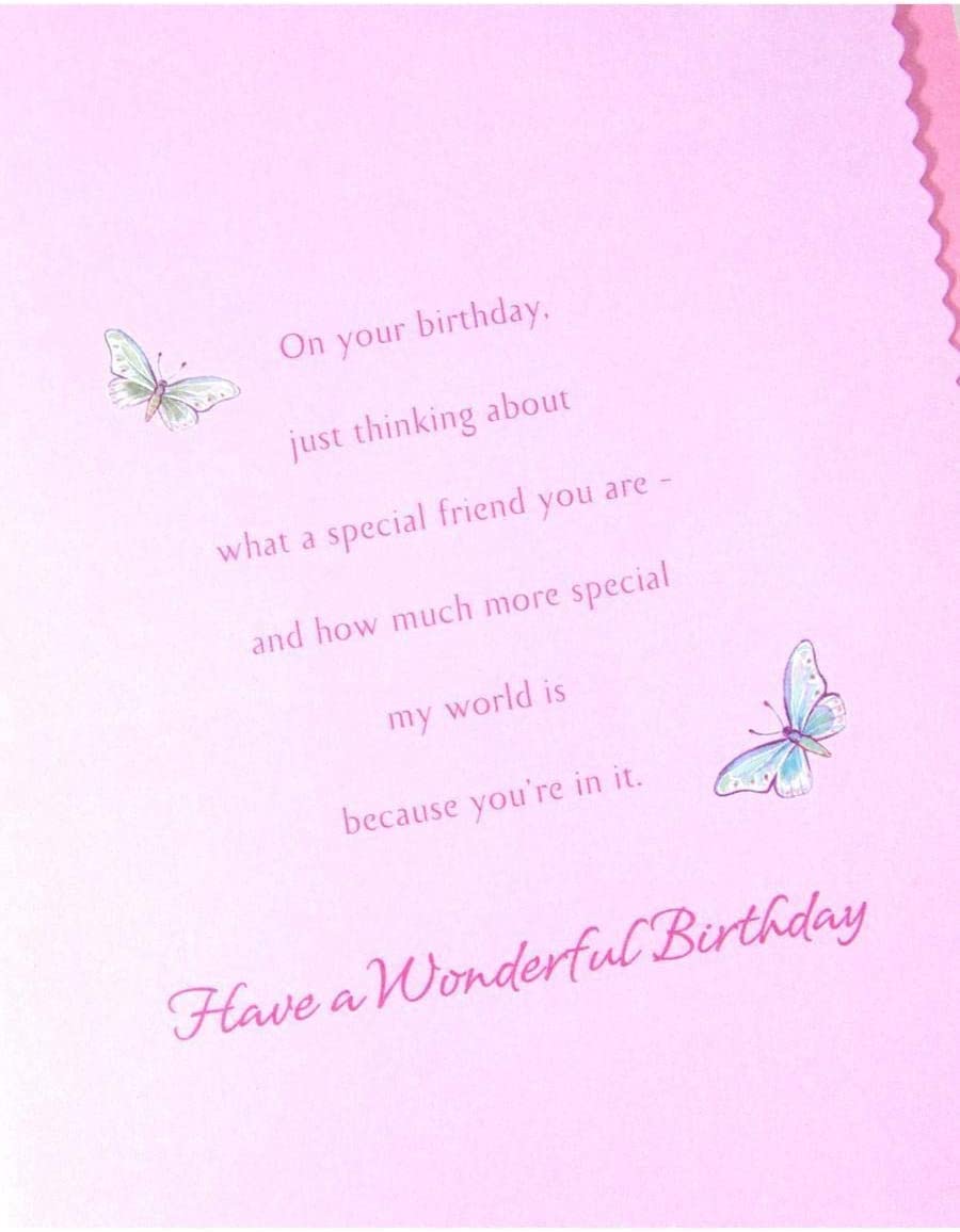Friend Happy Birthday 3D Handmade Butterflies Card