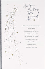 Dad Birthday Card Gift Card with Sentimental Verse