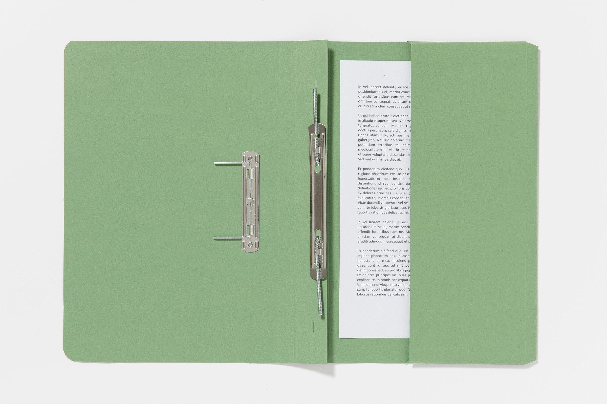 Guildhall Spring Pocket Transfer File Manilla Foolscap 285gsm Green (Pack 25) - 347-GRNZ
