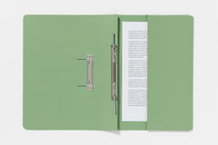 Guildhall Spring Pocket Transfer File Manilla Foolscap 285gsm Green (Pack 25) - 347-GRNZ