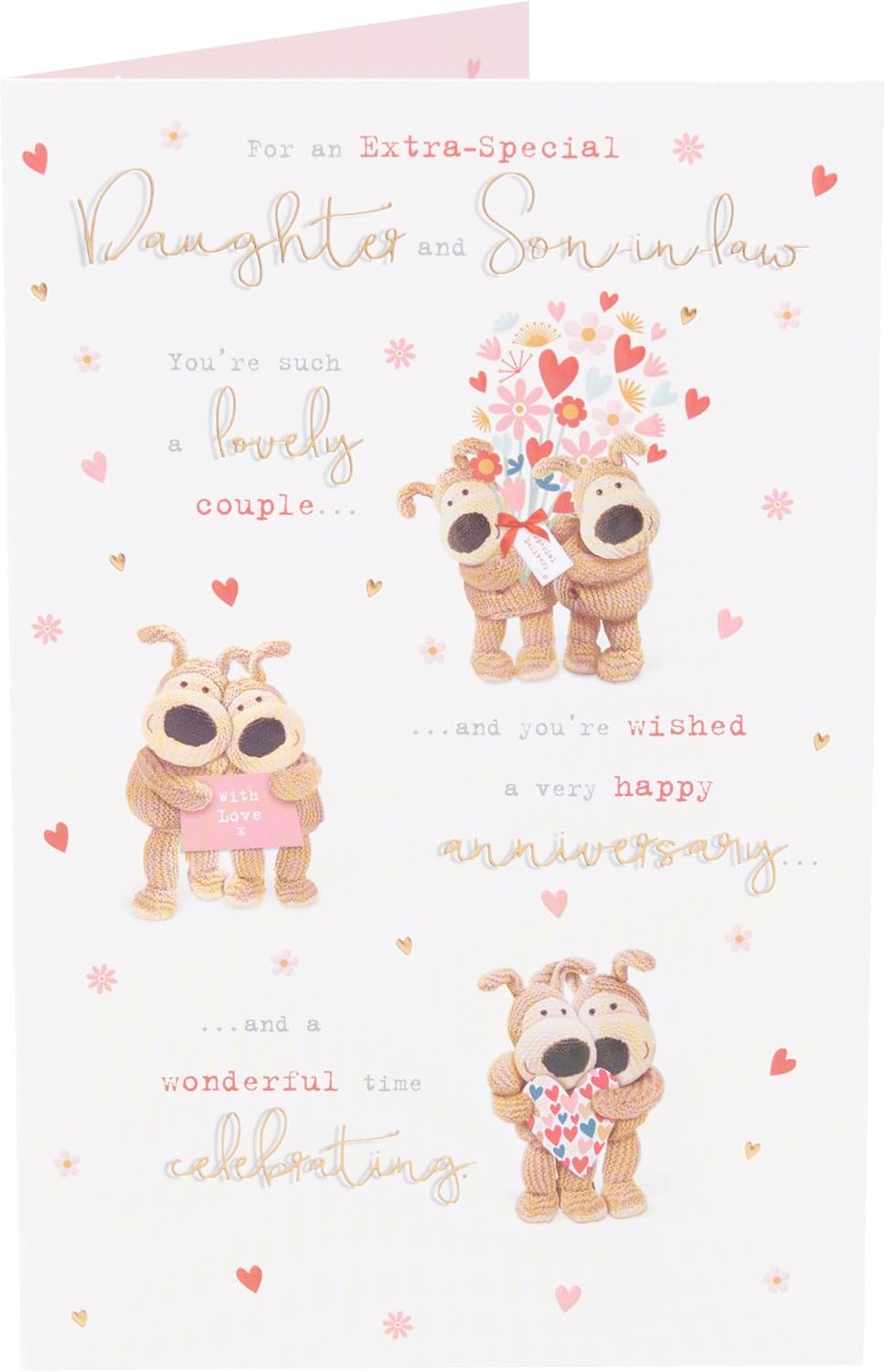 Boofle | Wedding Anniversary Card for Daughter & Son-in-Law | Happy Anniversary | Her/Him | Cute Design | With Envelope | 155 x 235 mm