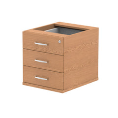 Impulse 3 Drawer Fixed Pedestal Oak I001643 DD