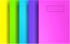 Silvine NBA5BT A5 Bright Exercise Notebook - Assorted Colours
