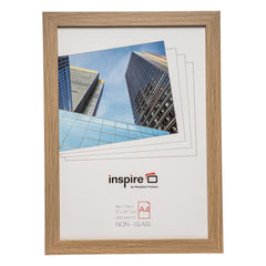 Sorbonne 2cm Wide MDF Paperwrap Certificate Frame A4 Oak Effect - SORA4NG