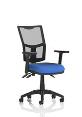 Eclipse Plus III Medium Mesh Back Task Operator Office Chair Blue Seat With Height Adjustable Arms - KC0378 DD