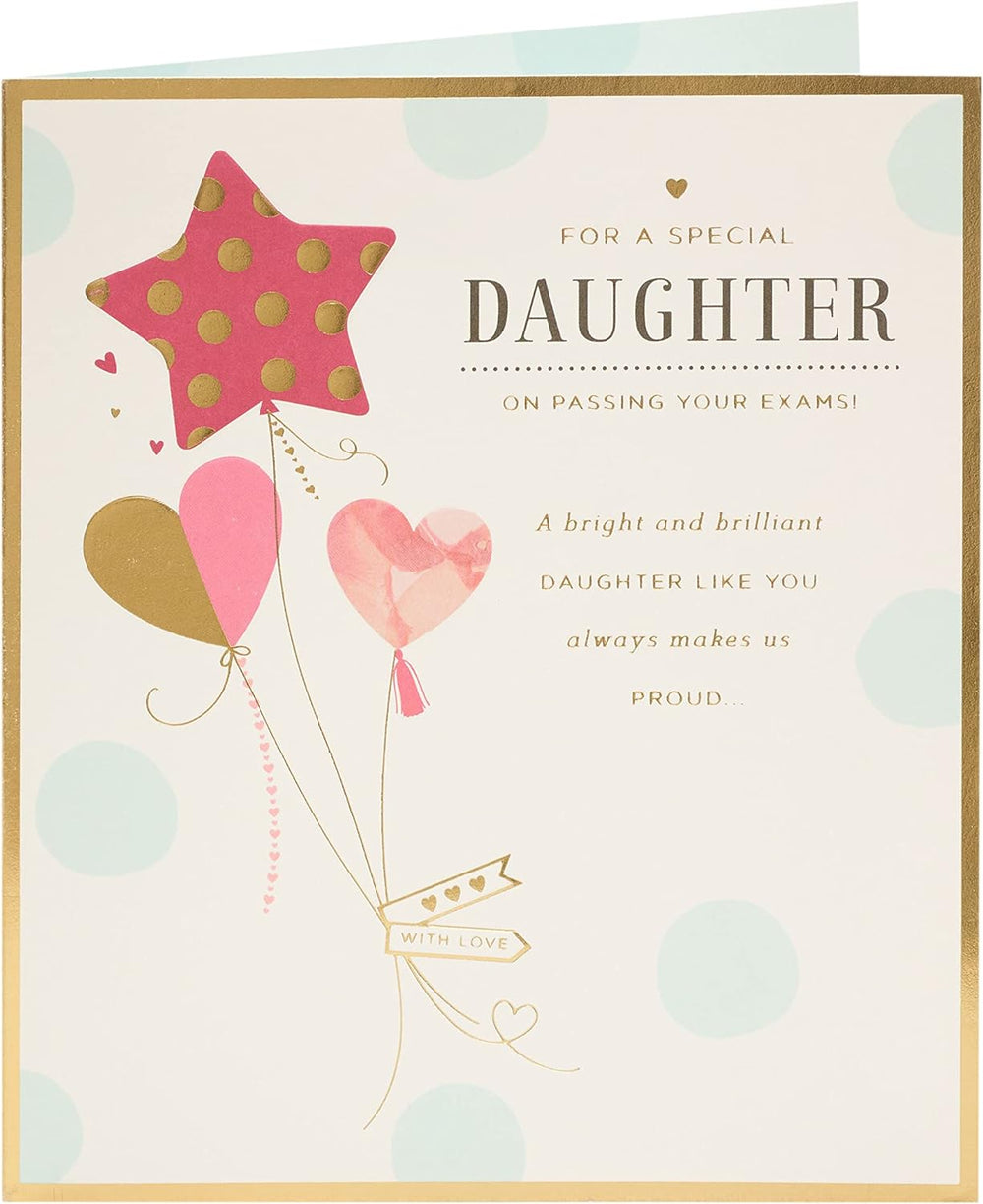 Exam Congratulations Card, Daughter exam Results Card