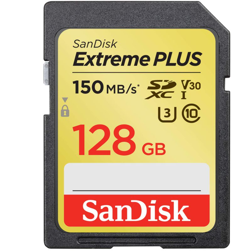 SanDisk 128GB Extreme PLUS Class 10 Memory Card