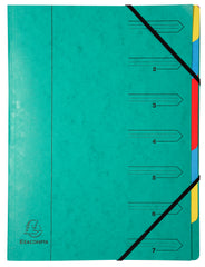 Europa Organiser Manilla 7 Part 170gsm Green - 54073E
