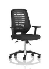Relay Task Operator Chair Airmesh Seat Black Back With Height Adjustable Arms KC0285 DD
