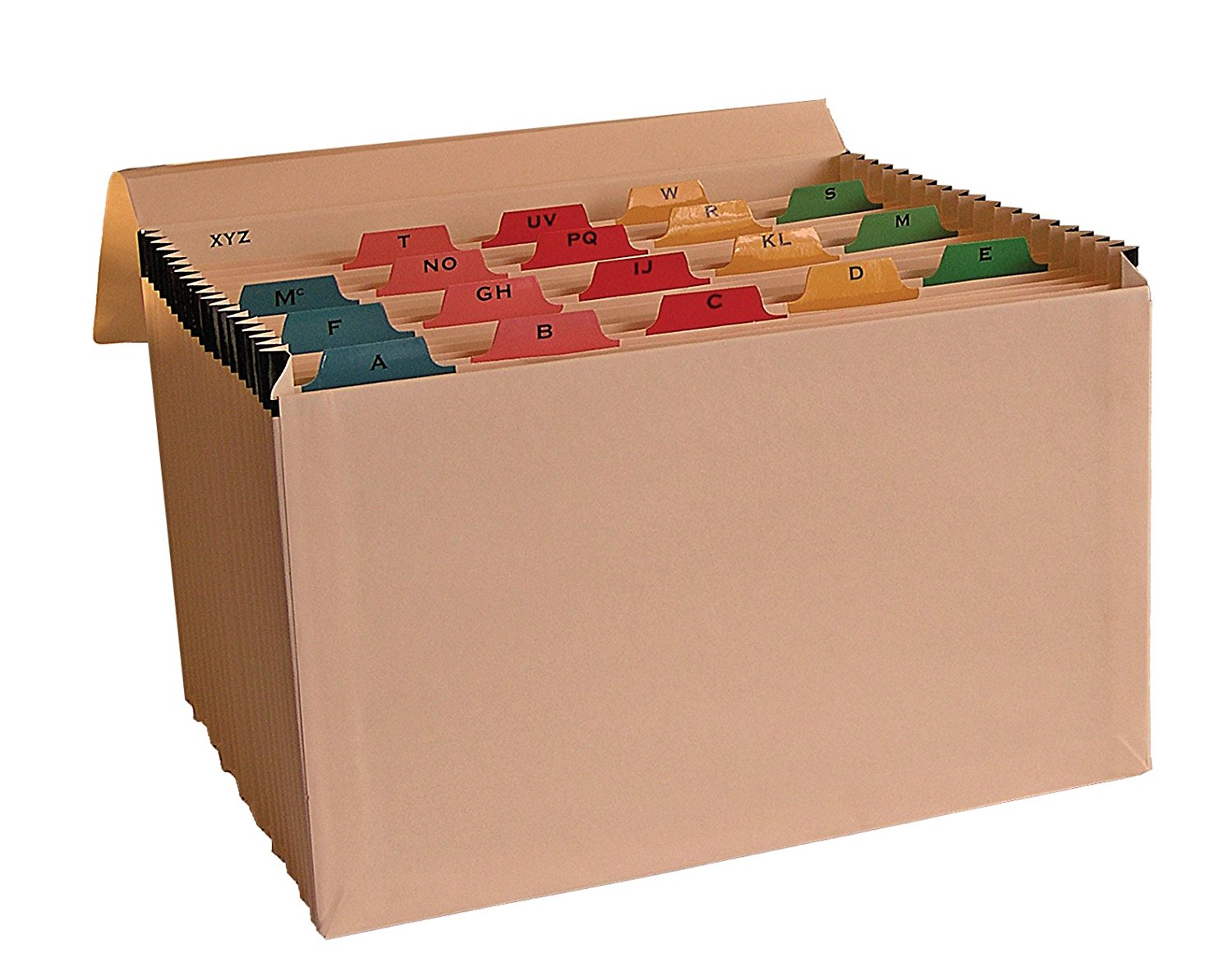 Cathedral Expanding File Manilla Mylar Reinforced 19 Pocket Labelled A-Z Buff - EXPCAAZ19