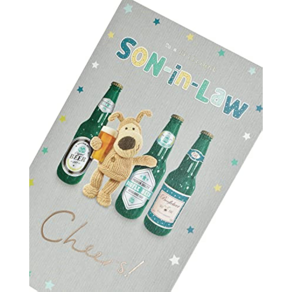 Boofle Beer Cheers Son-in-Law Birthday Card