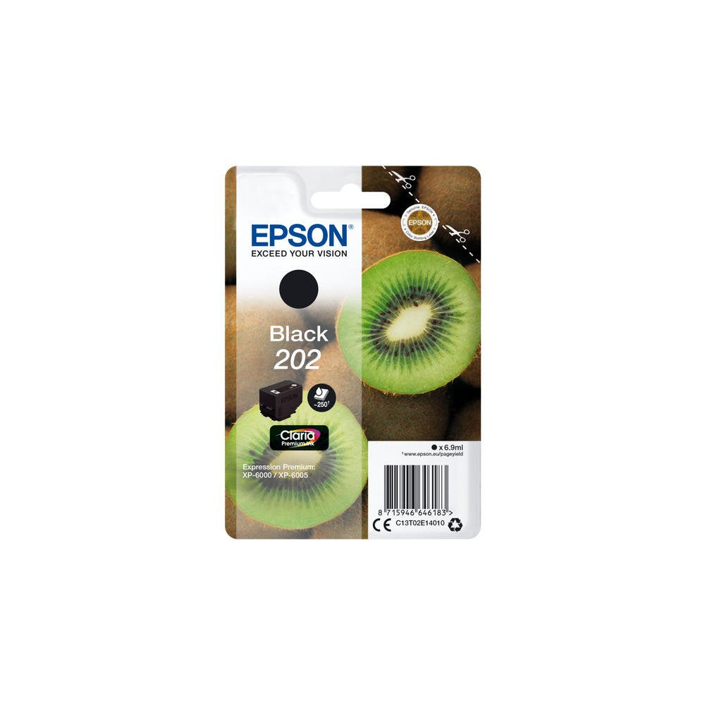 Epson 202 Kiwi Black Standard Capacity Ink Cartridge 7ml - C13T02E14010