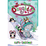 Bear Sledging Daughter Christmas Card