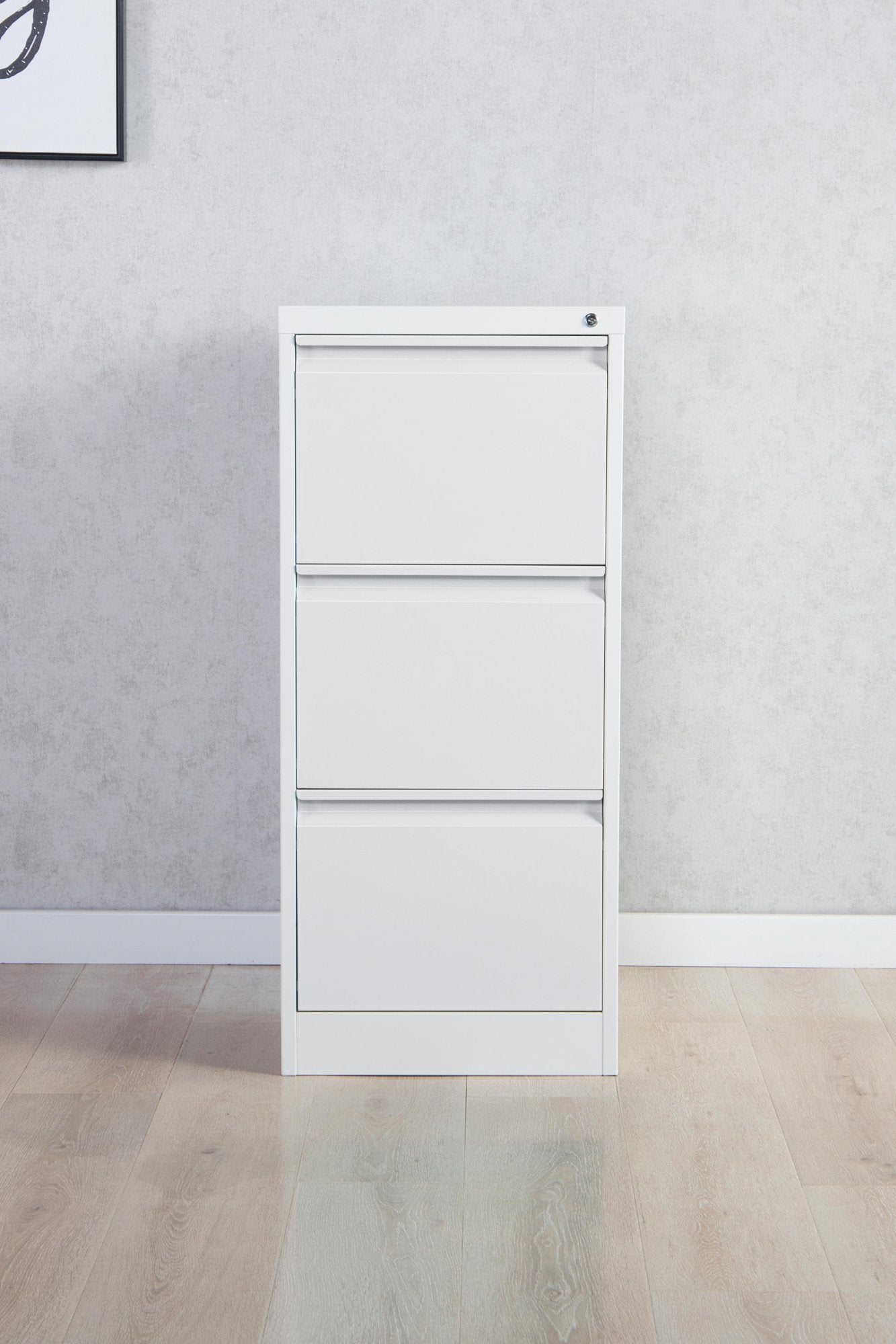 Phoenix FC Series 3 Drawer Filing Cabinet Grey with Key Lock - FC1003GGK DD