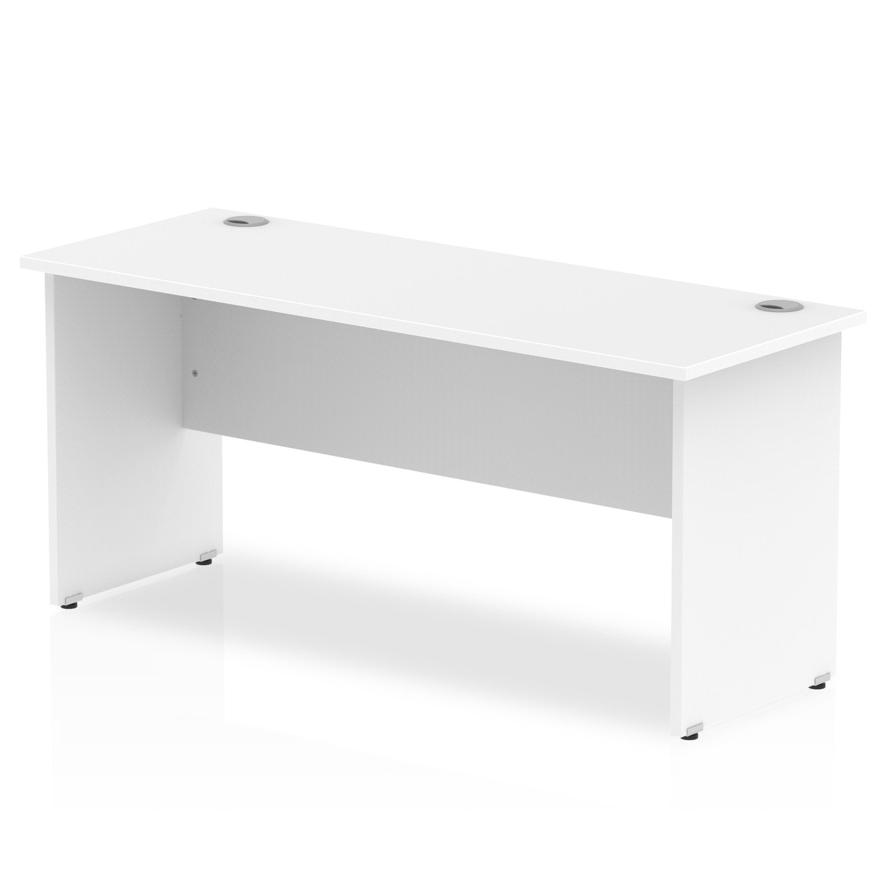 Impulse 1600 x 600mm Straight Desk White Top Panel End Leg MI002248 DD