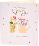 Boofle Birthday Card For Granny With Envelope - Cute Design Watering Flowers