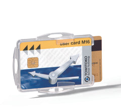Durable Duo Security Pass Holder 54x87mm Holds 2 ID/Security Cards Transparent (Pack 50) - 999108000