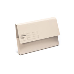 Guildhall Blue Angel Document Wallet Manilla Foolscap Half Flap 285gsm Buff (Pack 50) - GDW1-BUFZ