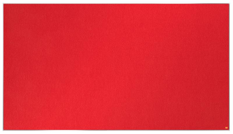 Nobo Impression Pro Widescreen Red Felt Noticeboard Aluminium Frame 1880x1060mm 1915423