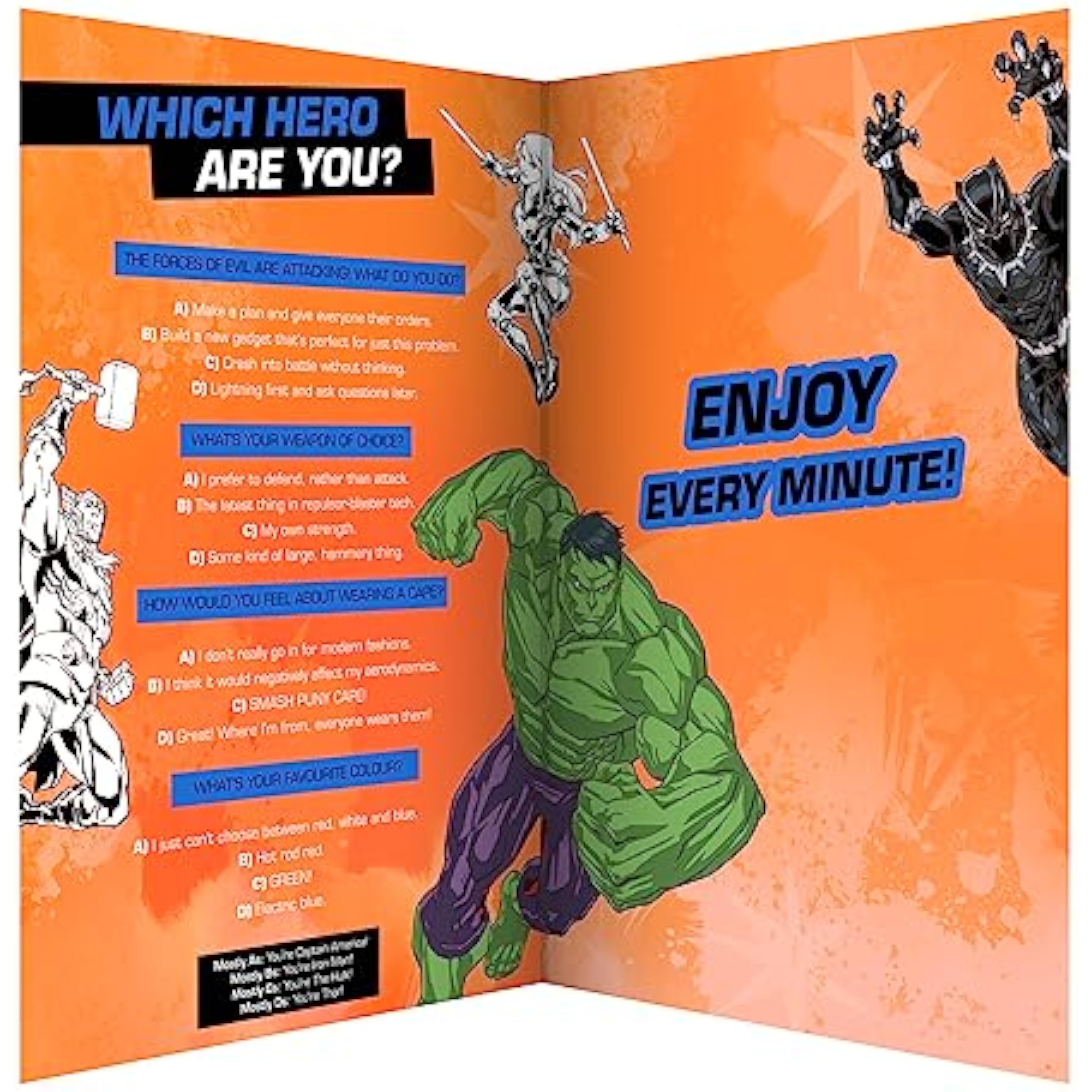 Marvel Avengers Superheroes Design with Activity Brother Birthday Card