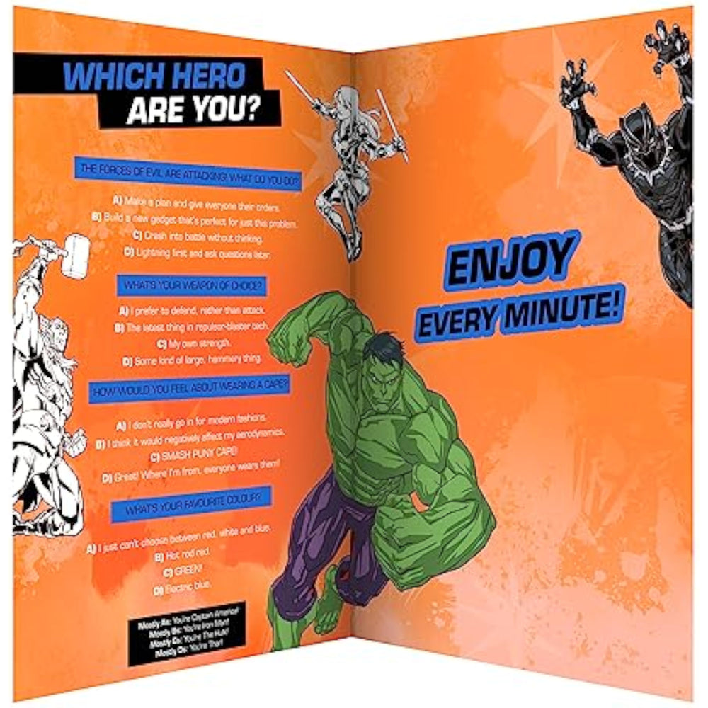 Marvel Avengers Superheroes Design with Activity Brother Birthday Card