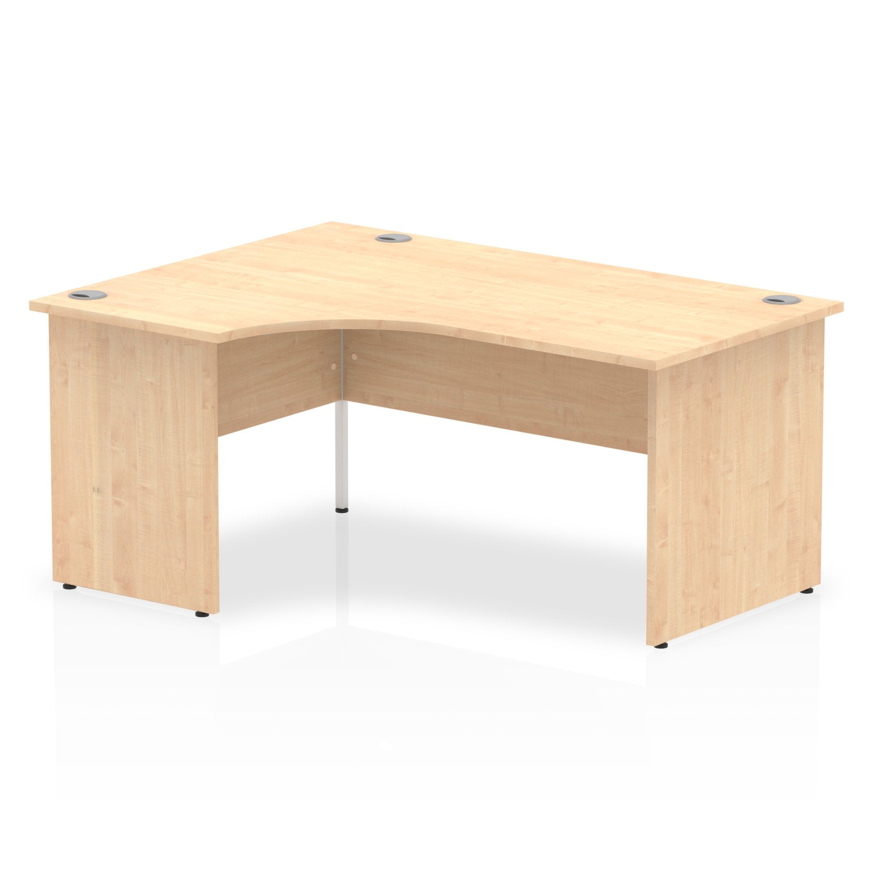 Dynamic Impulse 1600mm Left Crescent Desk Maple Top Panel End Leg I000453 DD