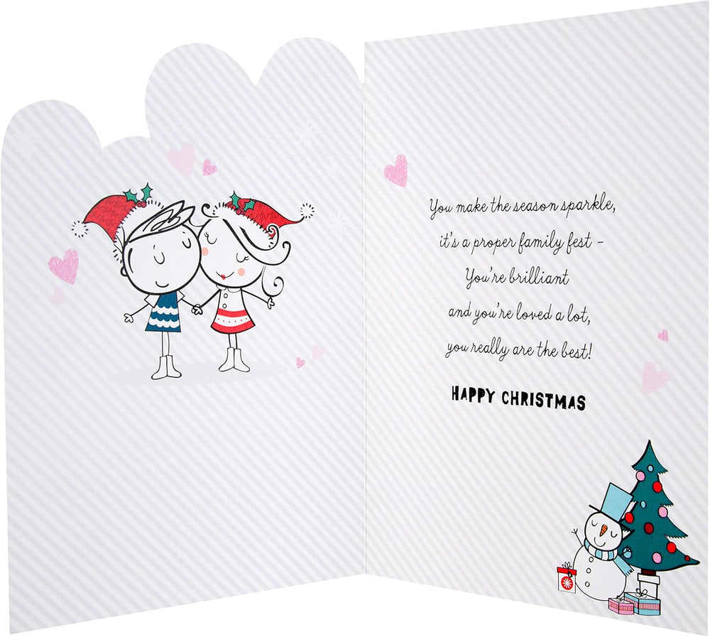 Mum and Dad Open Christmas Card – Heartfelt Festive Greeting