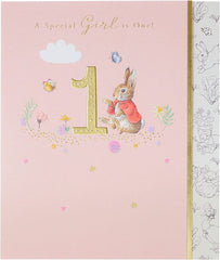Peter Rabbit Age 1 Special Girl Birthday Card
