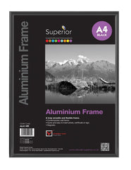 SECO Brushed Aluminium Frame A4 Black - ALA4-BK
