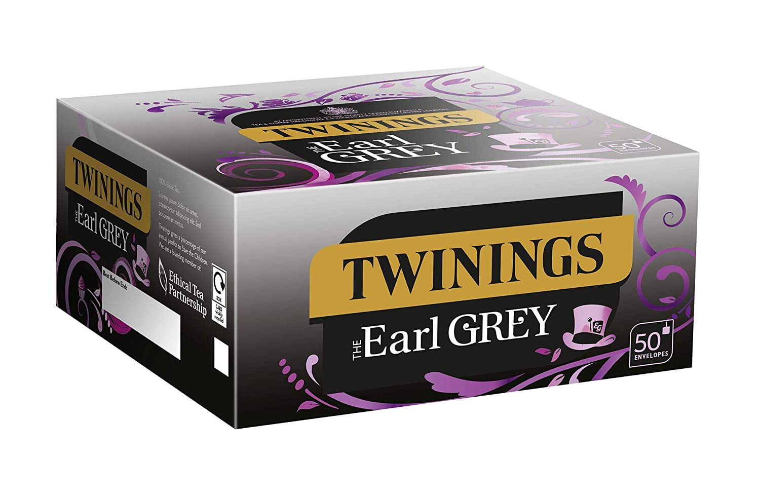 Twinings Earl Grey Tea Bags Individually Wrapped (Pack 50) - NWT036