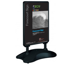 SECO Budget Double-sided Forecourt Sign A1 Black - BLACKFORA1
